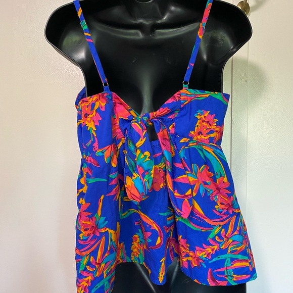 J crew Floral Blue and Pink Women's Top - Picture 4 of 10